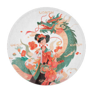 Planche À Découper Créez Votre Propre Demoiselle du Dragon Chinois en