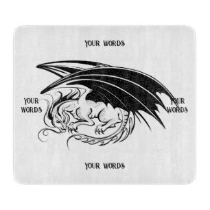 Planche À Découper Créez Votre Propre Dragon Noir