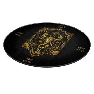 Planche À Découper Créez Votre Propre Élégant Scorpion Art Déco en Or