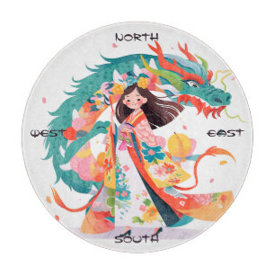 Planche À Découper Créez Votre Propre Fille du Dragon Chinois en Jade