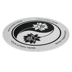 Planche À Découper Créez votre propre logo Lotus Yin Yang