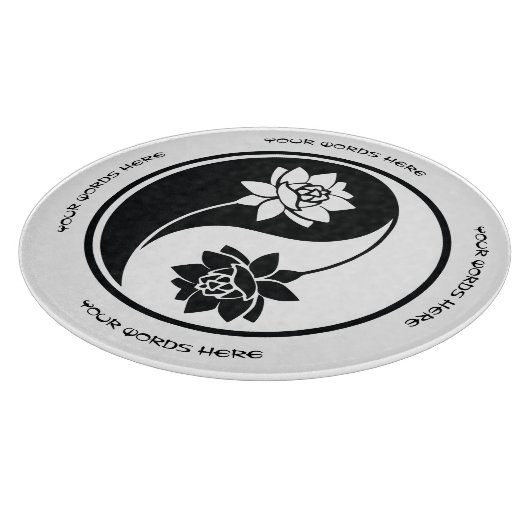 Planche À Découper Créez votre propre logo Lotus Yin Yang (Coin)