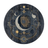 Planche À Découper Créez votre propre lunaire céleste argent et or (Devant)