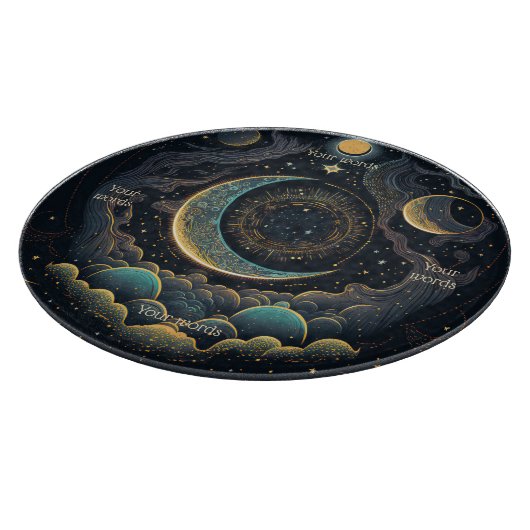 Planche À Découper Créez votre propre lune céleste et nuages (Coin)