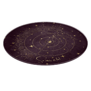Planche À Découper Créez Votre Propre Lune Céleste Vin & Or