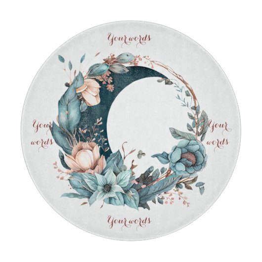 Planche À Découper Créez votre propre lune Turquoise et Pêchez-la (Devant)