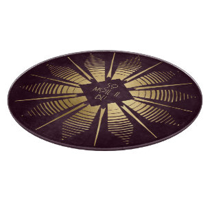 Planche À Découper Créez Votre Propre Mandala de Vin et d'Or