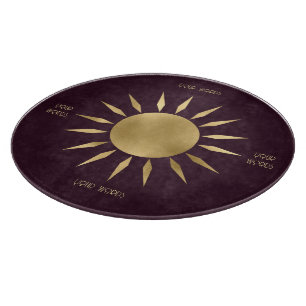 Planche À Découper Créez Votre Propre Mandala de Vin et d'Or