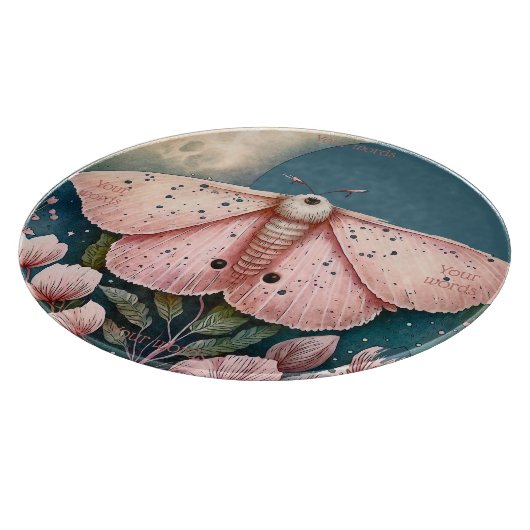 Planche À Découper Créez Votre Propre Moth Lune Rose & Fleurs (Coin)