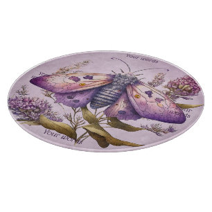 Planche À Découper Créez Votre Propre Moth Violette & Fleurs Sauvages