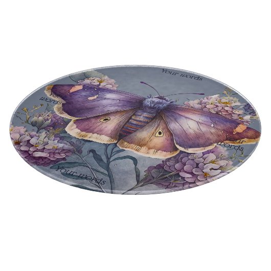 Planche À Découper Créez votre propre papillon pourpre et vos Fleurs  (Coin)