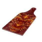 Planche À Découper Créez votre propre tête de dragon rouge (Coin)