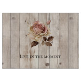 Planche À Découper Crème Rose Blanc Faux Bois (Devant)