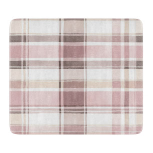 Planche À Découper Crème Rose Blush Brown rayures Anniversaire