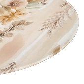 Planche À Découper Crème Rustique Floral Boho (Coin)