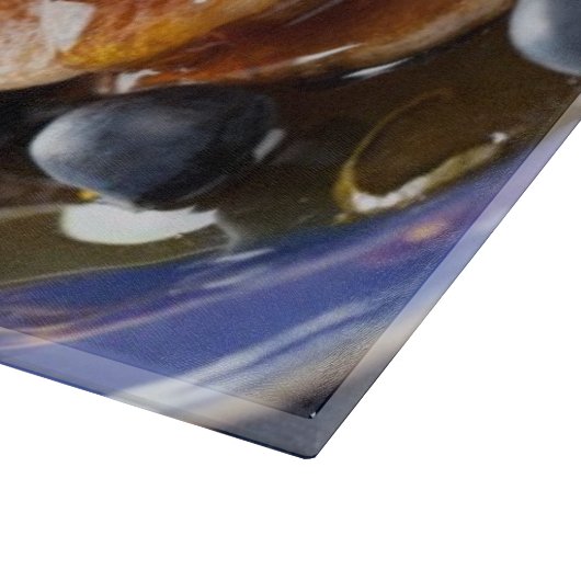 Planche À Découper Crêpes avec le sirop et la myrtille (Coin)