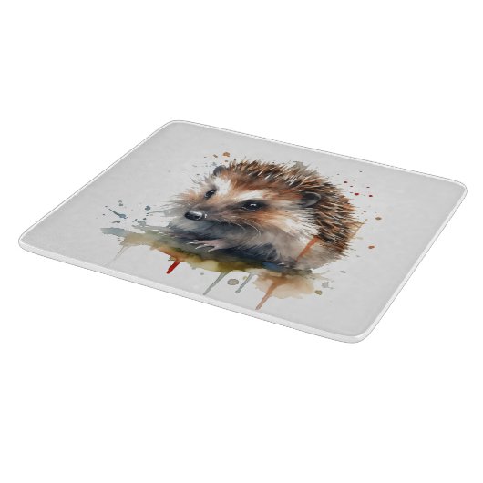 Planche À Découper Critère confortable : Hérisson en aquarelle (Coin)