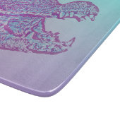 Planche À Découper Crocodile bleu et violet Imprimer (Coin)