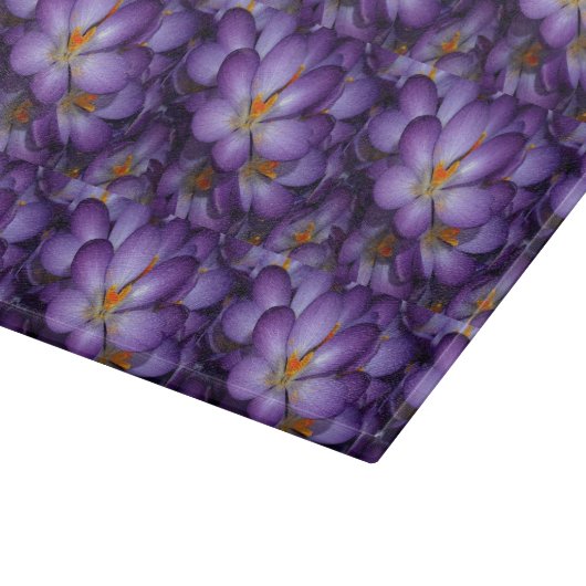 Planche À Découper Crocus pourpres (Coin)