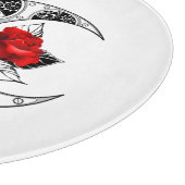 Planche À Découper Croissant mécanique avec roses rouges (Coin)