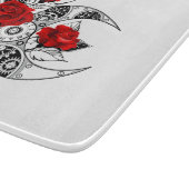 Planche À Découper Croissant mécanique avec roses rouges (Coin)