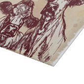 Planche À Découper Croquis d'aspiration de main de deux vaches et cru (Coin)