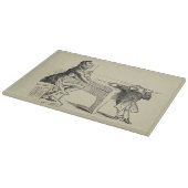 Planche À Découper Croquis de crayon de deux hommes jouant la piscine (Coin)