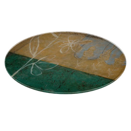 Planche À Découper Croquis floral avec Fleur sauvage et Plante (Coin)