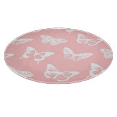 Planche À Découper Croquis papillon, rose coquille et blanc (Coin)