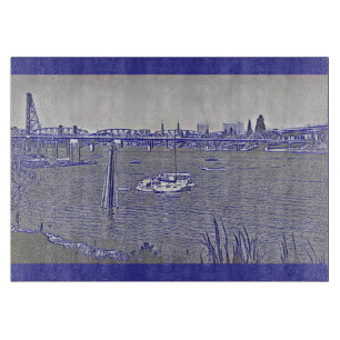 Planche À Découper Croquis sur le front de mer de Portland