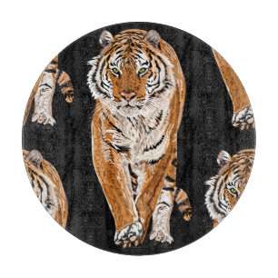 Planche À Découper Croquis sur le tigre du Bengale : Poster de animal