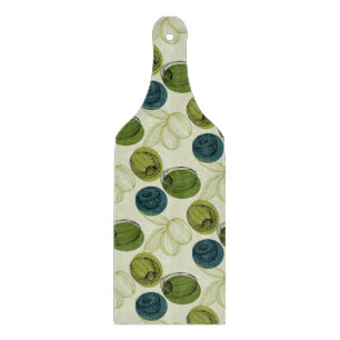 Planche À Découper Croquis vert Olive Dessin Cuisine Motif