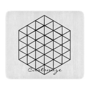 Planche À Découper Cube géométrique 3D Thunder_Cove