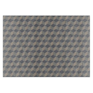 Planche À Découper Cubes 3D beige foncé en cascade