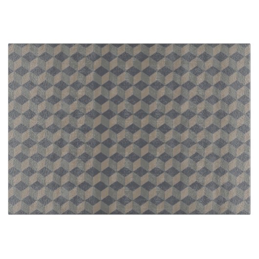 Planche À Découper Cubes 3D beige foncé en cascade (Devant)