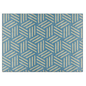 Planche À Découper Cubes d'illusion optique Abstraite rétro Motif ble (Devant)