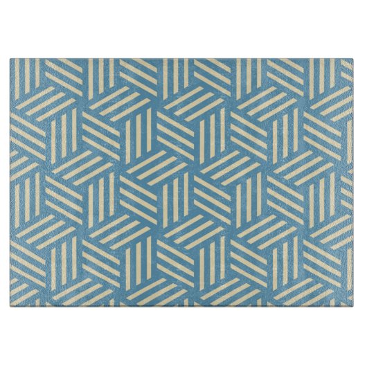 Planche À Découper Cubes d'illusion optique Abstraite rétro Motif ble (Devant)