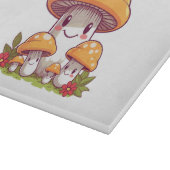 Planche À Découper Cueillette de champignons, style kawaii heureux (Coin)