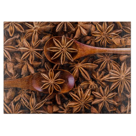 Planche À Découper Cuillères en bois et anis (Devant)