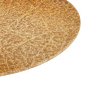 Planche À Découper Cuir Brown : fermeture texturée détaillée (Coin)