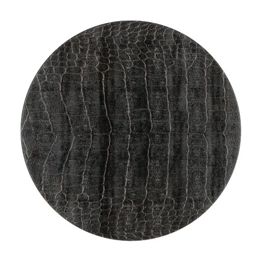 Planche À Découper Cuir de crocodile luxueux : texture textile. (Devant)