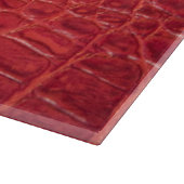 Planche À Découper Cuir rouge d'alligator de Faux (Coin)