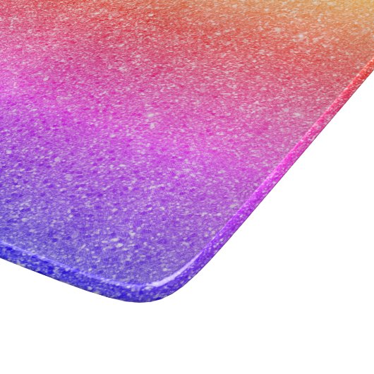 Planche À Découper Cuisine à Parties scintillant arc-en-ciel (Coin)