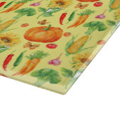 Planche À Découper Cuisine assaisonnée avec Motif de légumes d'amour (Coin)