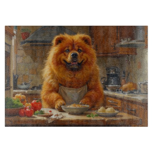 Planche À Découper Cuisine Chow Chow dans la cuisine (Devant)