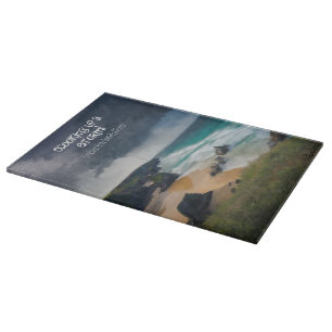 Planche À Découper Cuisine en haut d'une tempête moody plage turquois