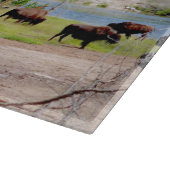 Planche À Découper Cuisine en verre - Bison de Yellowstone (Coin)