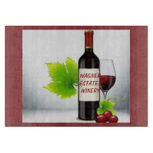 PLANCHE À DÉCOUPER CUISINE EN VERRE DELUXE 8 X 10 PERSONNALISER (Devant)