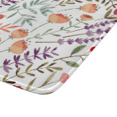 PLANCHE À DÉCOUPER CUISINE EN VERRE : FLEURS & FEUILLES (Coin)