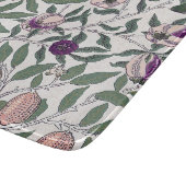 PLANCHE À DÉCOUPER CUISINE EN VERRE : WILLIAM MORRIS : POMEGRANATE (Coin)